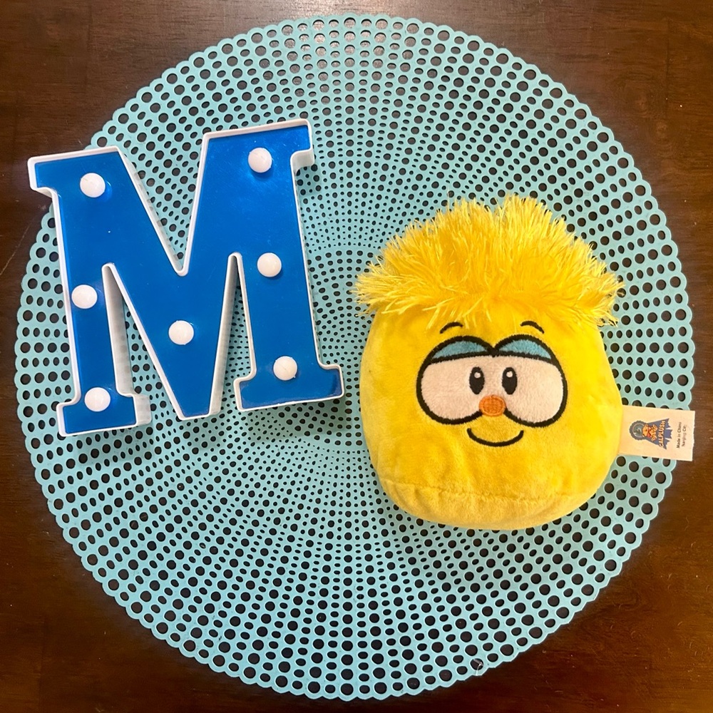 Cal Plush Animal Pals 6” Yellow PUFFLE PLUSH